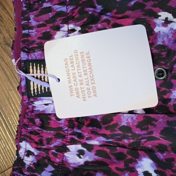 Savage X Fenty Purple High Waisted Leopard Print Floral Lounge Shorts A33 - Picture 3 of 8